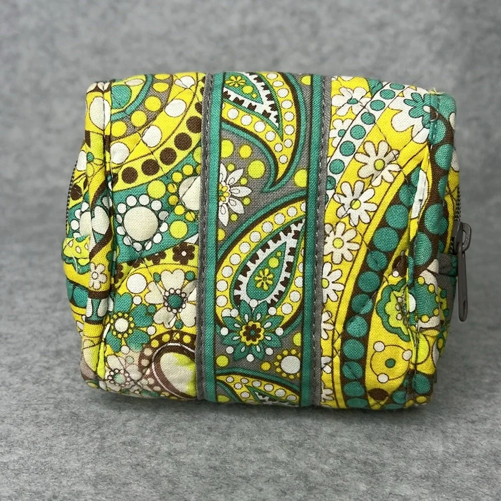 Vera Bradley All Wrapped Up Jewelry Travel Case Lemon Parfait Retired - Picture 7 of 17